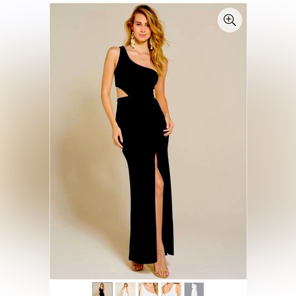 One-Shoulder Cutout Gown - Picture 1 of 2